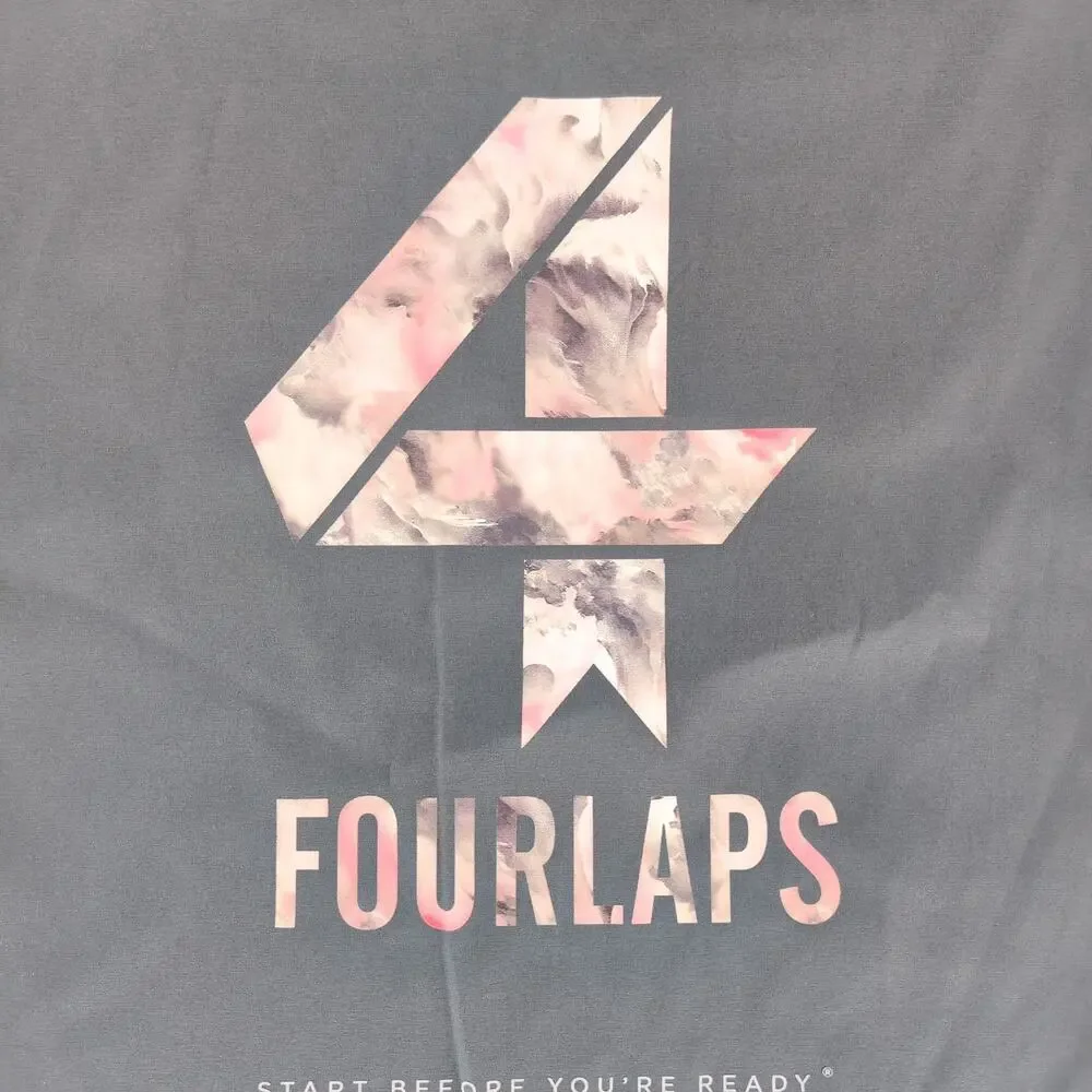 4 Laps/Four Laps Gray/Grey with Pink Camo Logo 2-Way Stretch Signature Tote NWT